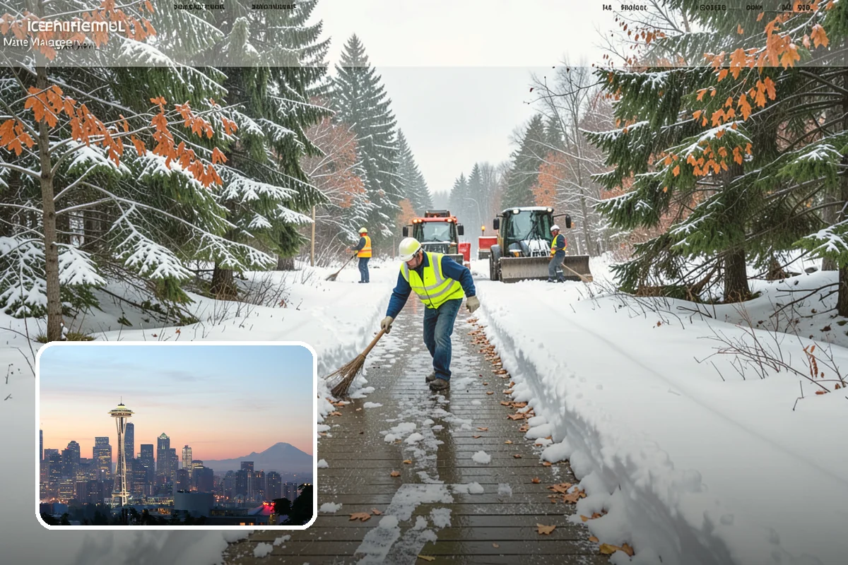 Skid Steer Snow Removal in Seattle, King County, WA - High-capacity clearing of commercial lots
