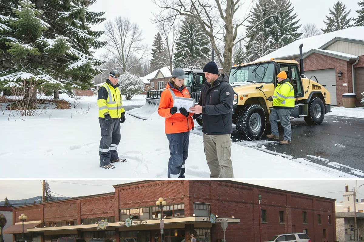 Skid Steer Snow Removal in Sedro-Woolley, Skagit County, WA - Skid steer service is heaviest during commercial snow events from December to February.