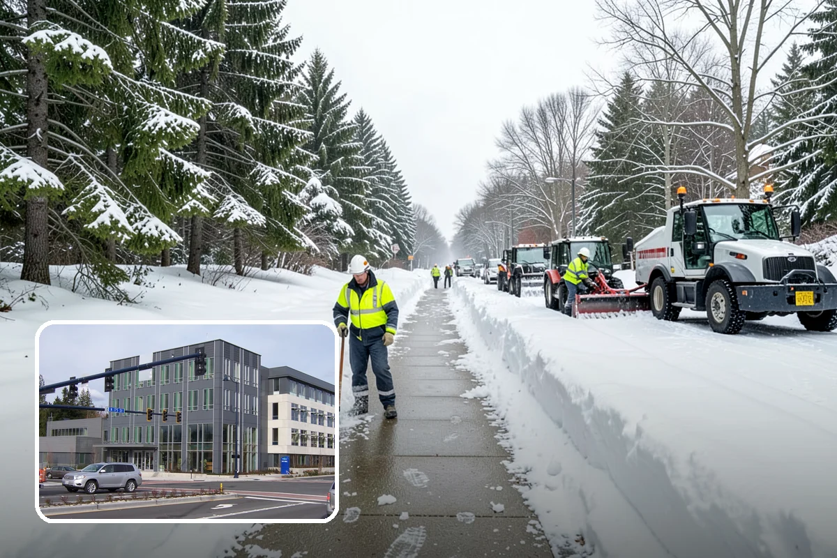Skid Steer Snow Removal in Shoreline, King County, WA - High-capacity clearing of commercial lots