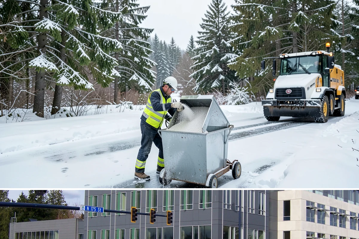 Skid Steer Snow Removal in Shoreline, King County, WA - Skid steer service is heaviest during commercial snow events from December to February.