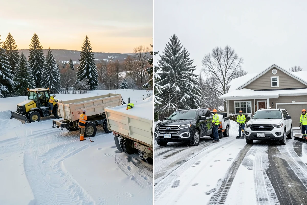 Skid Steer Snow Removal in Snoqualmie, King County, WA - Plan clearing routes and pile locations