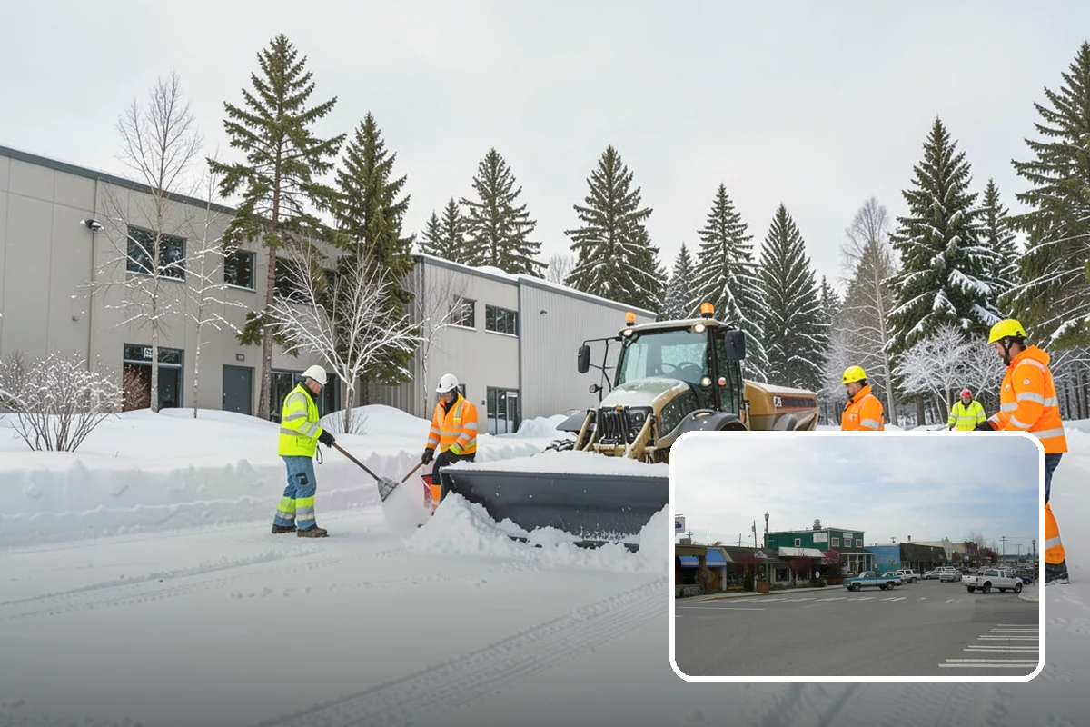Skid Steer Snow Removal in Stanwood, Snohomish County, WA - High-capacity clearing of commercial lots