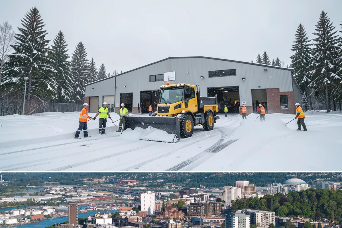 Skid Steer Snow Removal in Tacoma, Pierce County, WA - Skid steer service is heaviest during commercial snow events from December to February.