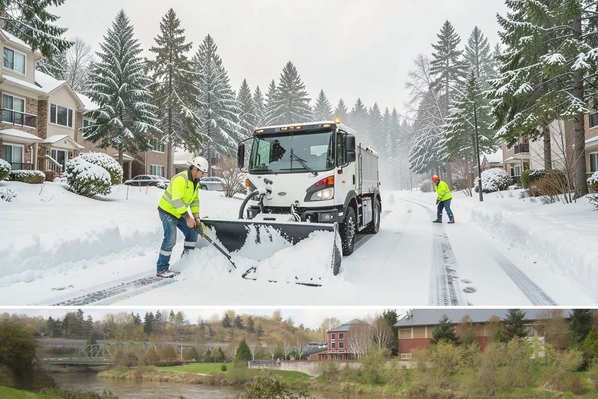 Skid Steer Snow Removal in Tukwila, King County, WA - Skid steer service is heaviest during commercial snow events from December to February.