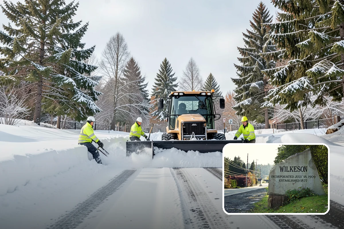 Skid Steer Snow Removal in Wilkeson, Pierce County, WA - High-capacity clearing of commercial lots