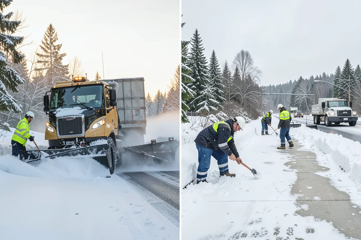Skid Steer Snow Removal in Wilkeson, Pierce County, WA - Plan clearing routes and pile locations