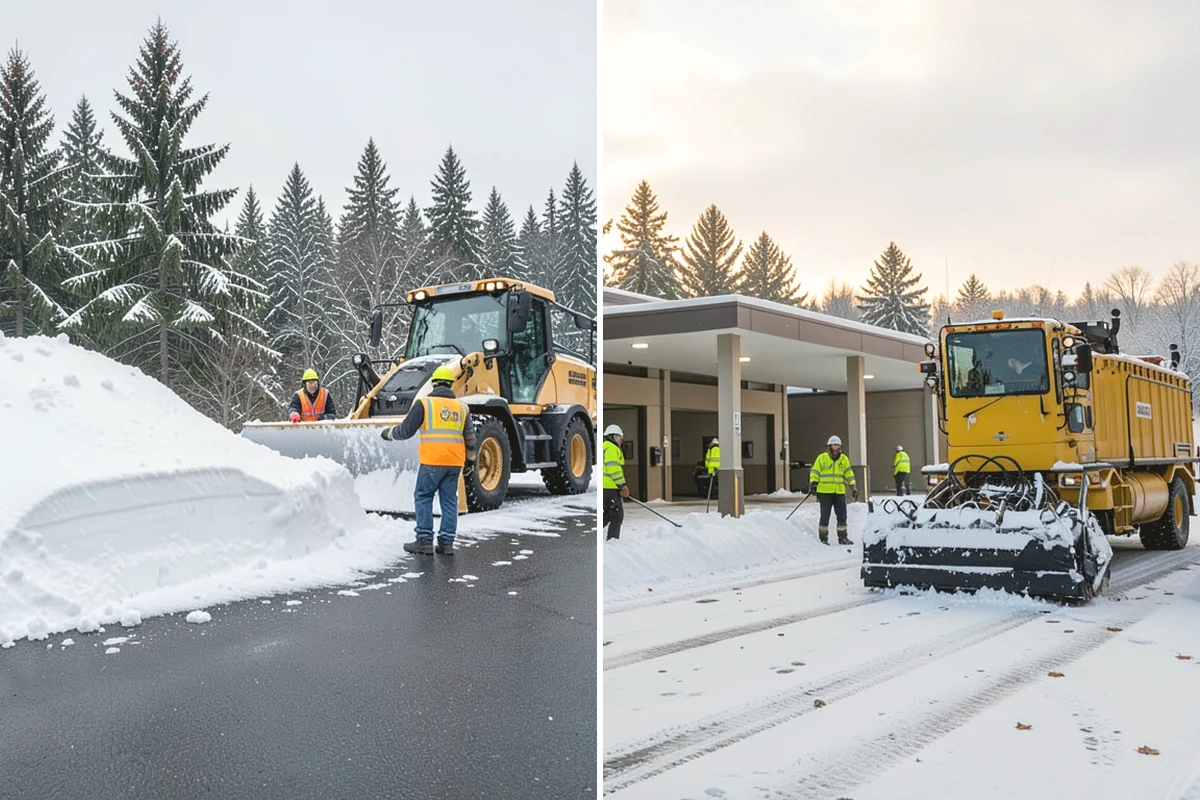 Skid Steer Snow Removal in Yarrow Point, King County, WA - Plan clearing routes and pile locations