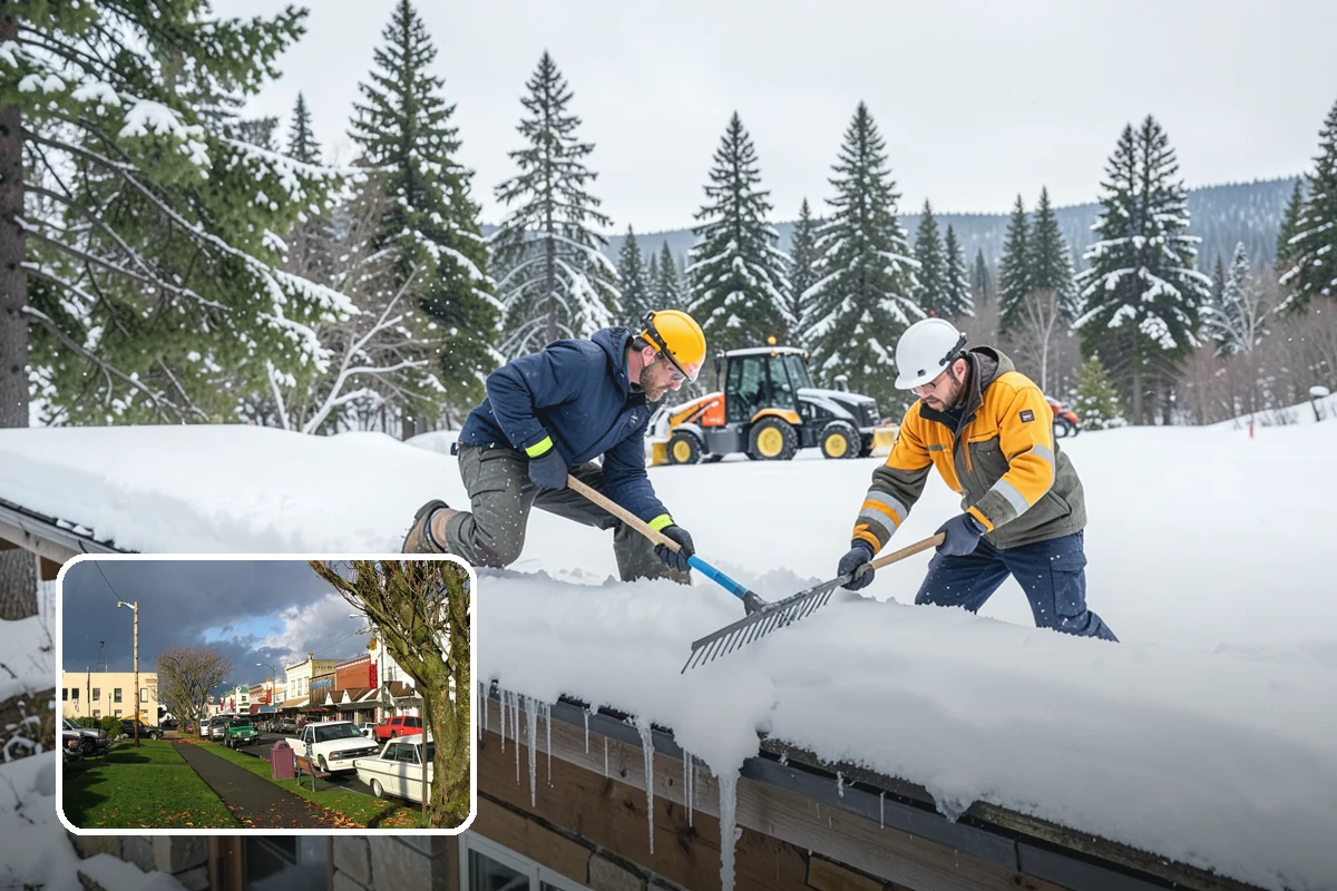 Skylight Snow Removal in Arlington, Snohomish County, WA - Protects fragile skylight glazing from cracking