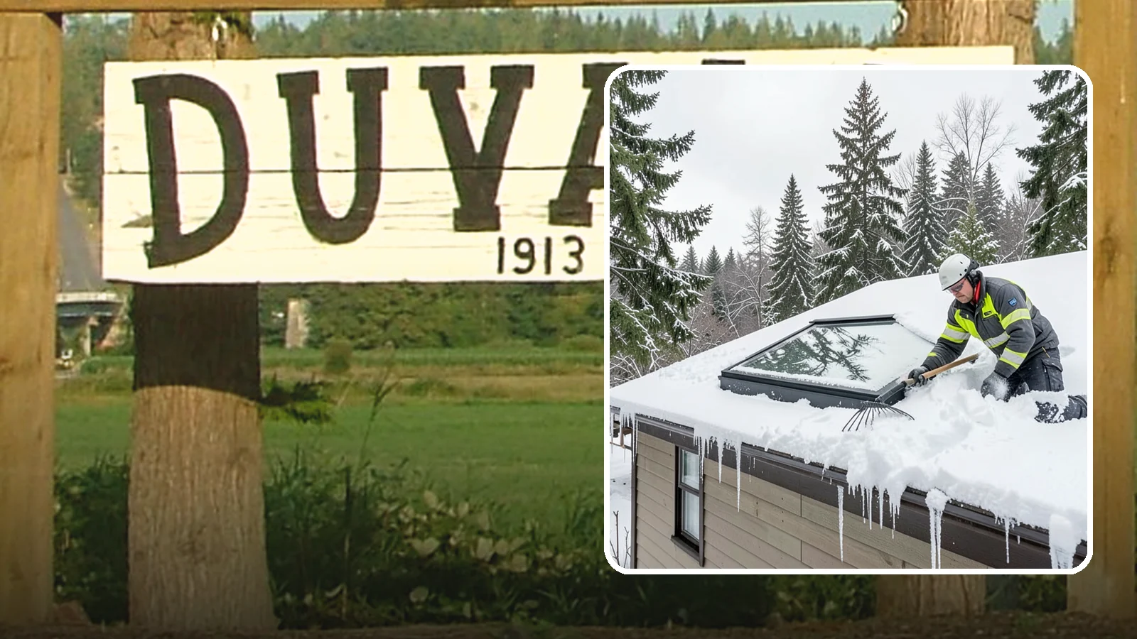 Skylight Snow Removal in Duvall, King County, WA - We carefully remove snow from and around skylights to protect the glazing and prevent leaks.