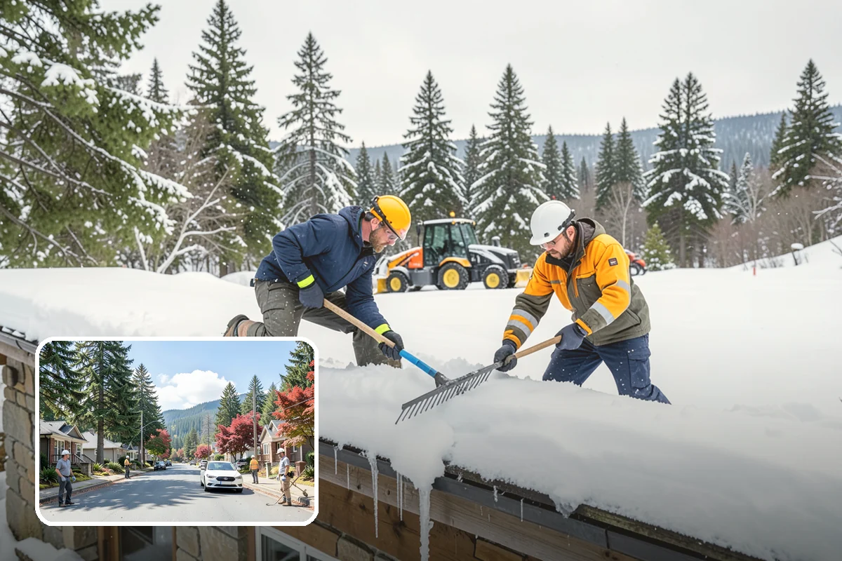 Skylight Snow Removal in Hunts Point, King County, WA - Protects fragile skylight glazing from cracking