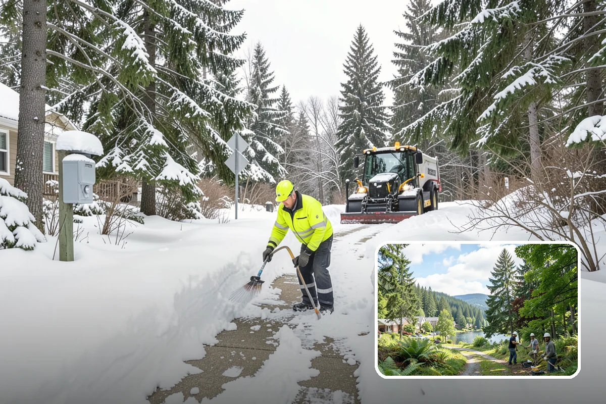Skylight Snow Removal in Lake Forest Park, King County, WA - Protects fragile skylight glazing from cracking