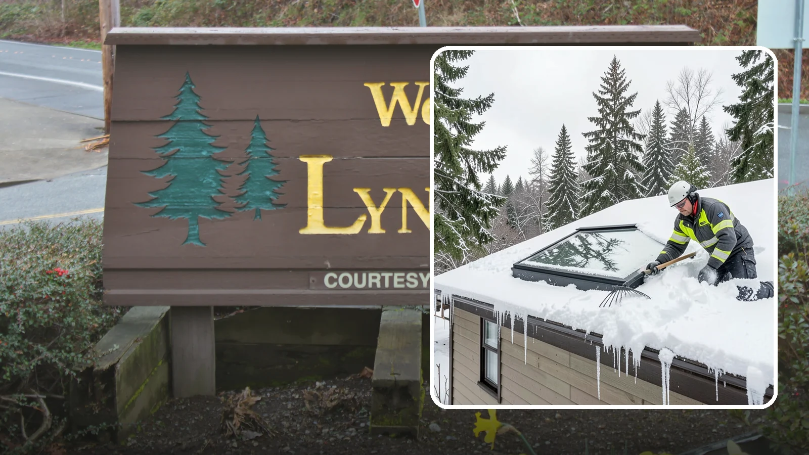 Skylight Snow Removal in Lynnwood, Snohomish County, WA - We carefully remove snow from and around skylights to protect the glazing and prevent leaks.