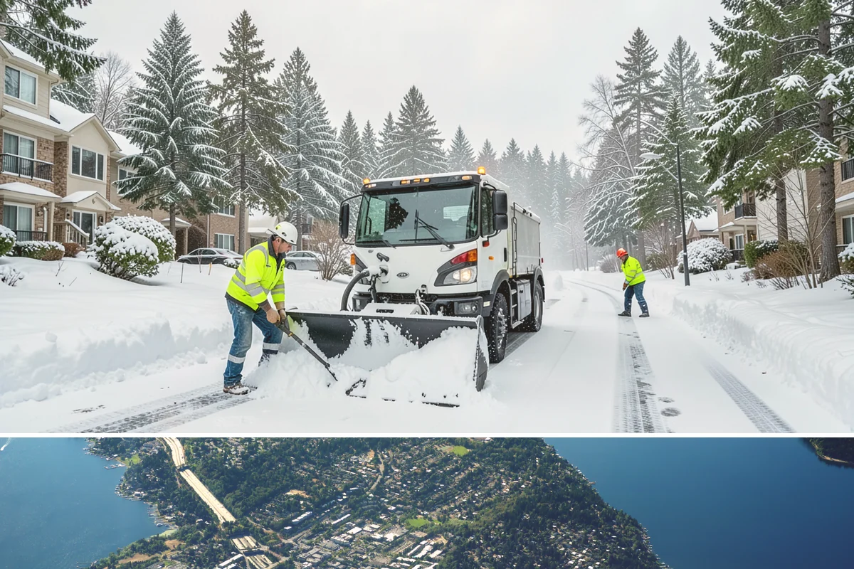 Skylight Snow Removal in Mercer Island, King County, WA - Skylight snow removal is important during heavy accumulations and rain-on-snow events that pile saturated weight over the glazing.