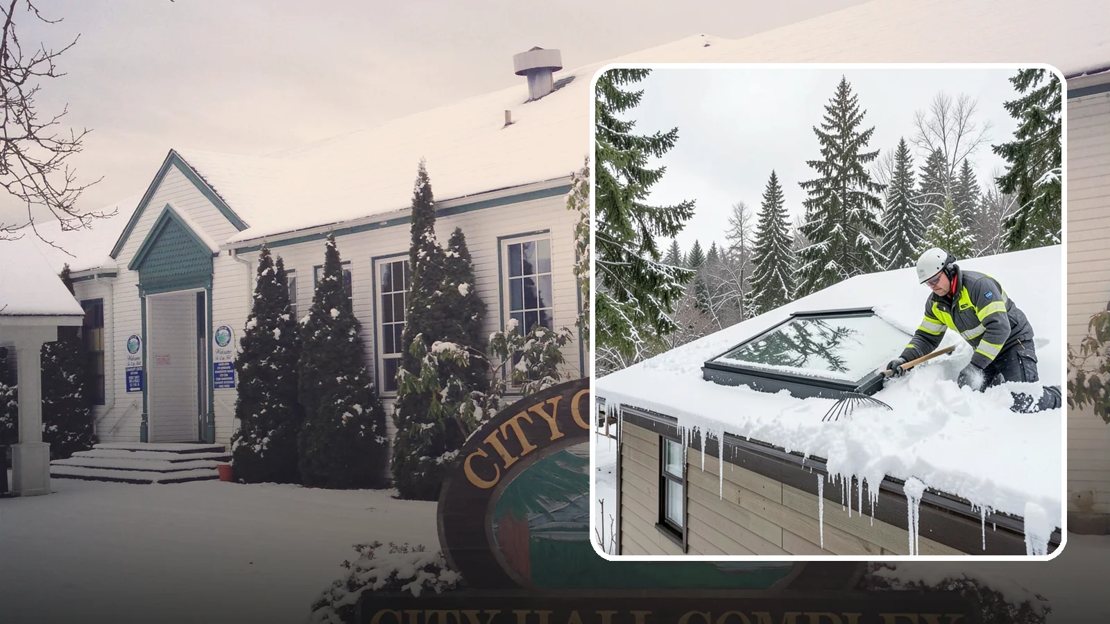 Skylight Snow Removal in Pacific, King County, WA - We carefully remove snow from and around skylights to protect the glazing and prevent leaks.