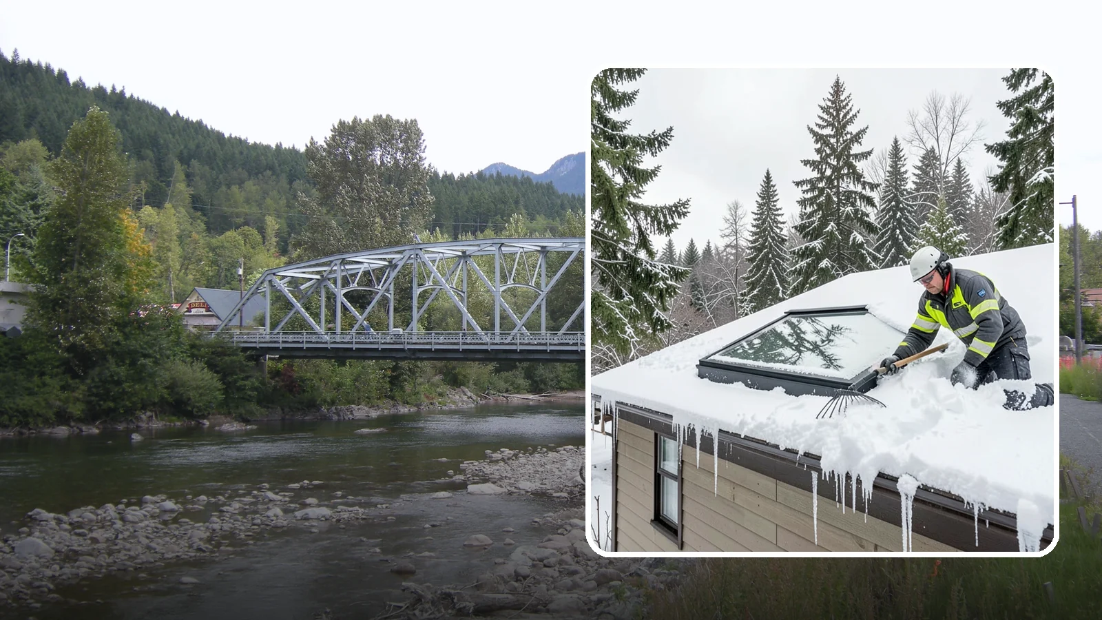 Skylight Snow Removal in Skykomish, King County, WA - We carefully remove snow from and around skylights to protect the glazing and prevent leaks.
