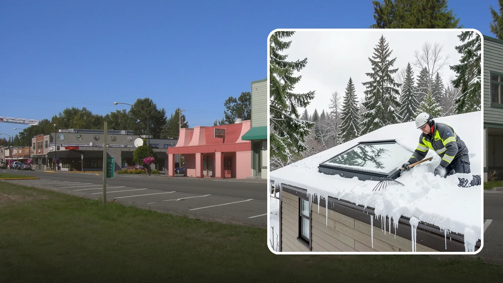 Skylight Snow Removal in Snoqualmie, King County, WA - We carefully remove snow from and around skylights to protect the glazing and prevent leaks.