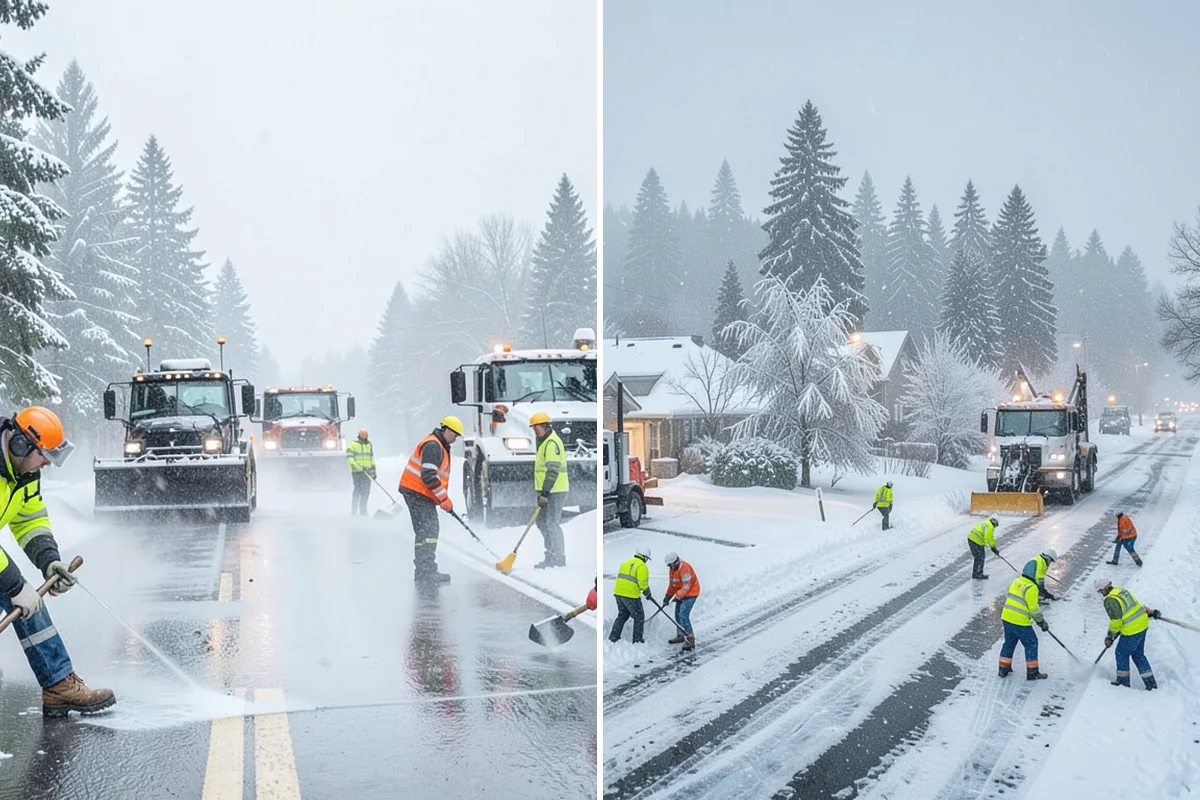 Skylight Snow Removal in Sumner, Pierce County, WA - Locate each skylight under the snow