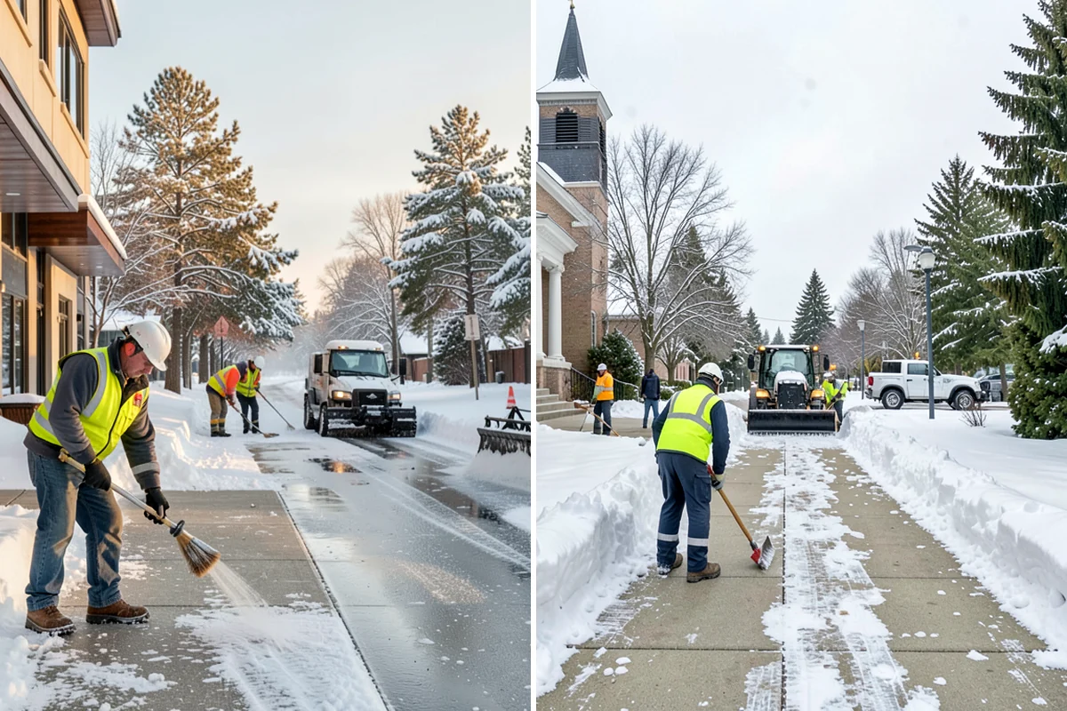 Slip Hazard Treatment in Arlington, Snohomish County, WA - Inspect entrances, ramps, and walkways for glaze and refreeze