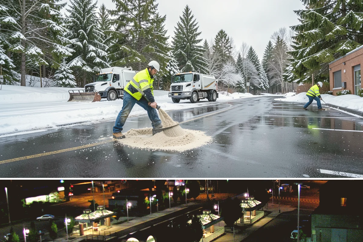 Slip Hazard Treatment in Auburn, King County, WA - Slip hazard treatment is in steady demand from November through February whenever Puget Sound daytime melt refreezes into...