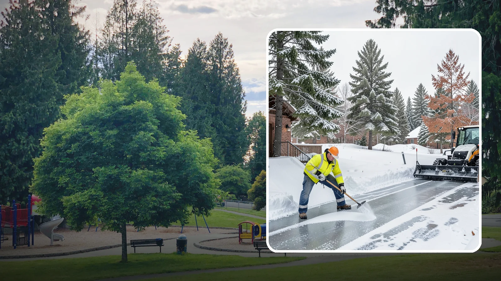 Slip Hazard Treatment in Bonney Lake, Pierce County, WA - Slip hazard treatment restores safe traction on the icy entrances, ramps, and walkways where Western Washington falls most often...