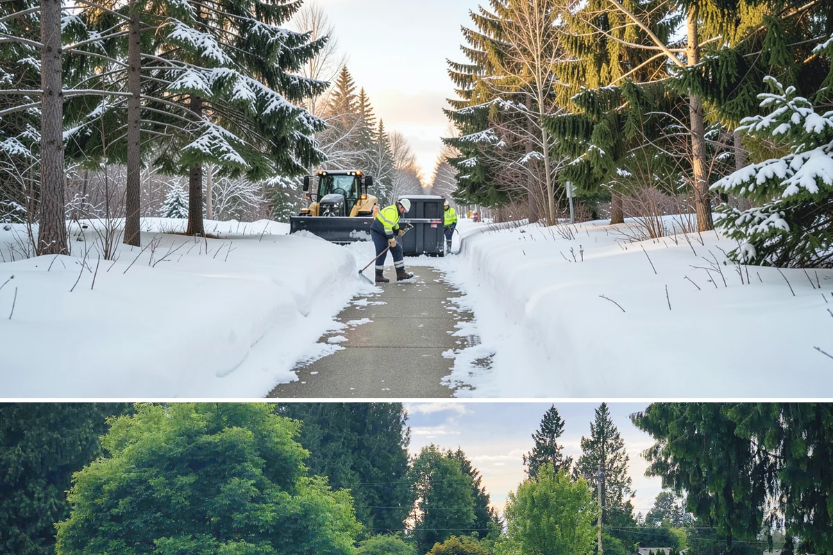 Slip Hazard Treatment in Bonney Lake, Pierce County, WA - Slip hazard treatment is in steady demand from November through February whenever Puget Sound daytime melt refreezes into...