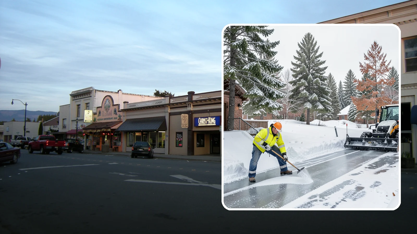 Slip Hazard Treatment in Burlington, Skagit County, WA - Slip hazard treatment restores safe traction on the icy entrances, ramps, and walkways where Western Washington falls most often...