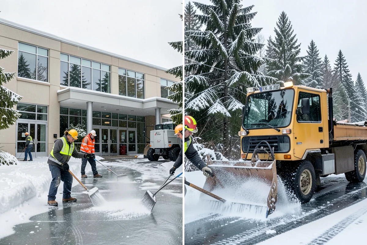 Slip Hazard Treatment in Clyde Hill, King County, WA - Inspect entrances, ramps, and walkways for glaze and refreeze