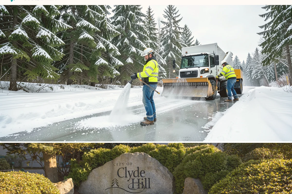 Slip Hazard Treatment in Clyde Hill, King County, WA - Slip hazard treatment is in steady demand from November through February whenever Puget Sound daytime melt refreezes into...