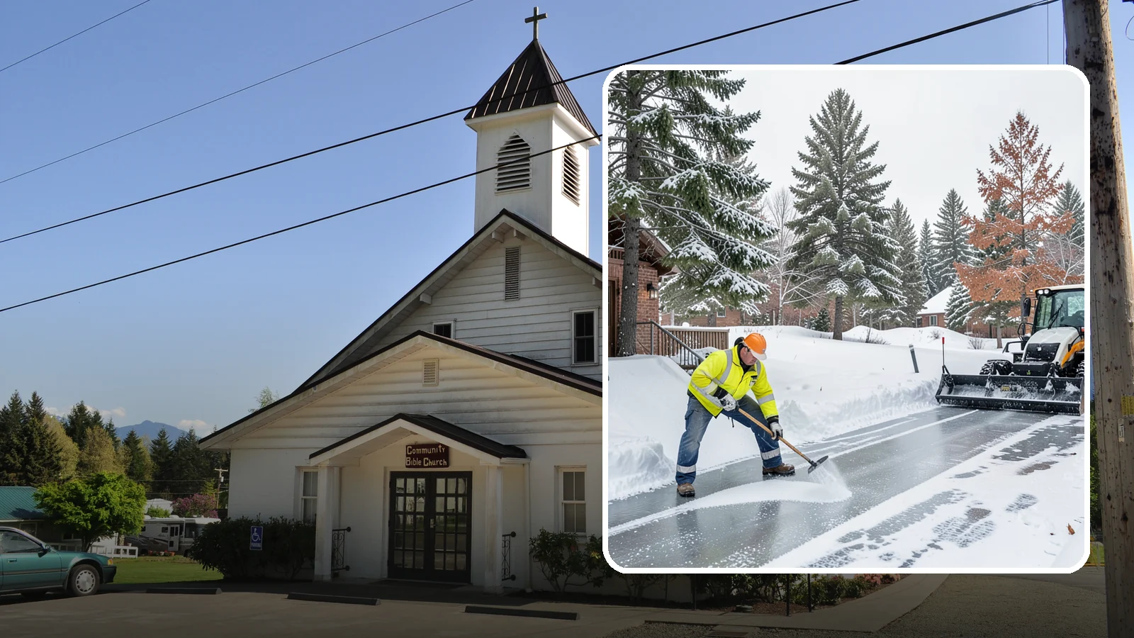Slip Hazard Treatment in Concrete, Skagit County, WA - Slip hazard treatment restores safe traction on the icy entrances, ramps, and walkways where Western Washington falls most often...