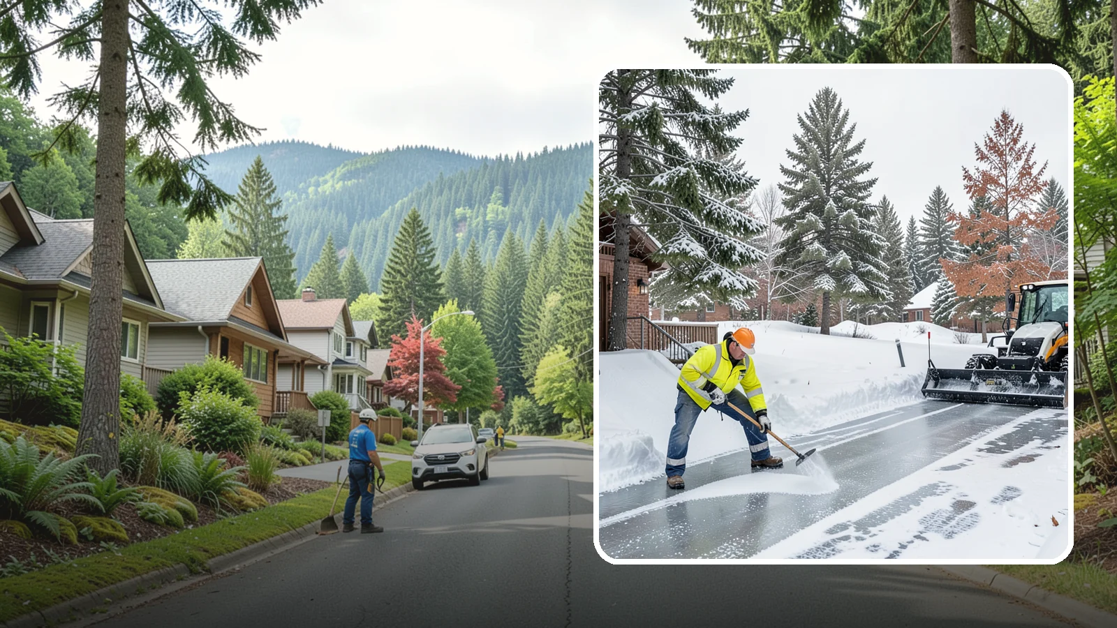Slip Hazard Treatment in Darrington, Snohomish County, WA - Slip hazard treatment restores safe traction on the icy entrances, ramps, and walkways where Western Washington falls most often...