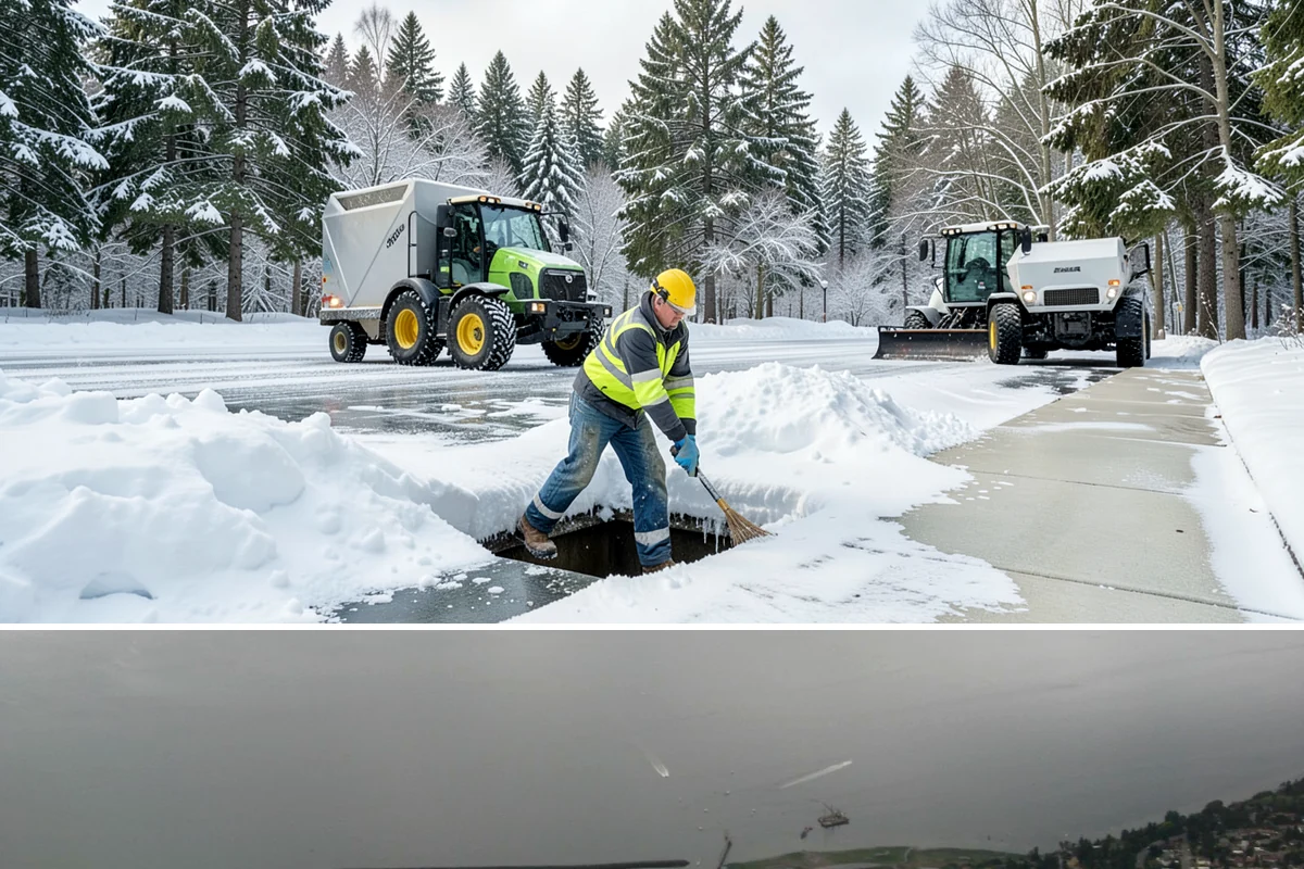 Slip Hazard Treatment in Des Moines, King County, WA - Slip hazard treatment is in steady demand from November through February whenever Puget Sound daytime melt refreezes into...