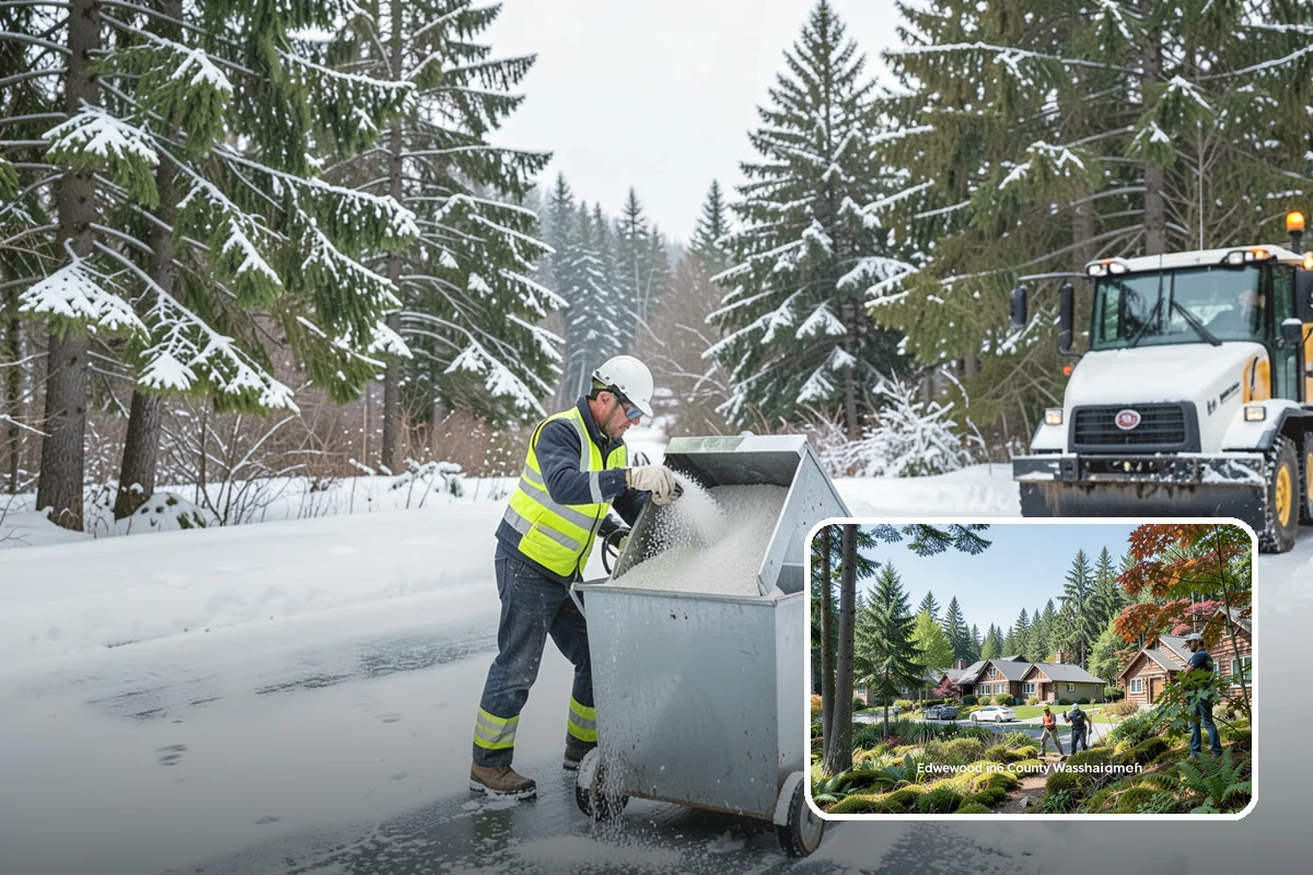 Slip Hazard Treatment in Edgewood, Pierce County, WA - Restores grip exactly where pedestrians slip and fall most