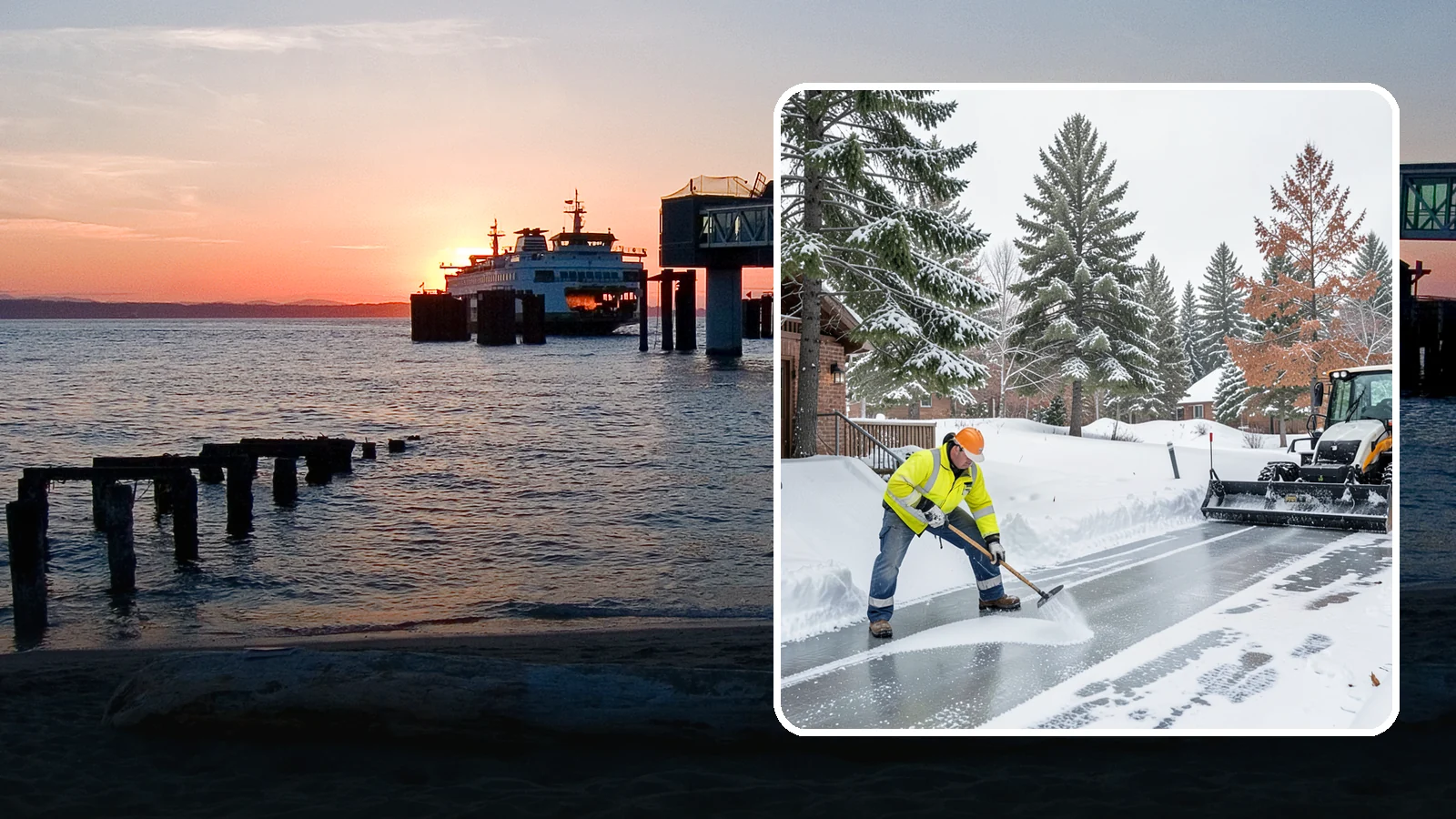 Slip Hazard Treatment in Edmonds, Snohomish County, WA - Slip hazard treatment restores safe traction on the icy entrances, ramps, and walkways where Western Washington falls most often...