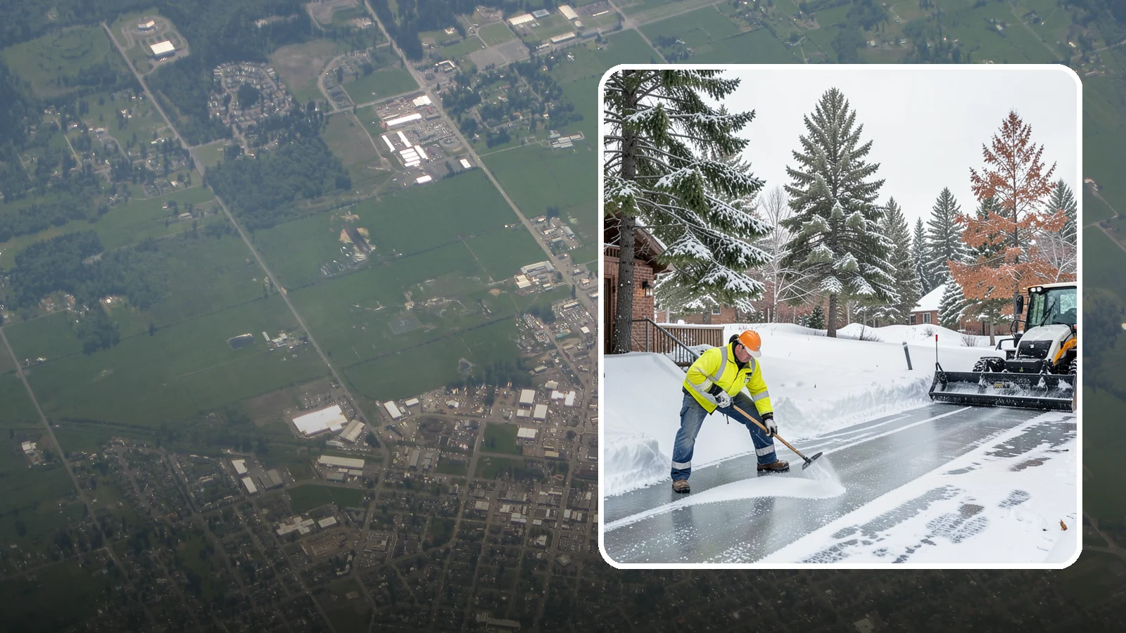 Slip Hazard Treatment in Enumclaw, King County, WA - Slip hazard treatment restores safe traction on the icy entrances, ramps, and walkways where Western Washington falls most often...