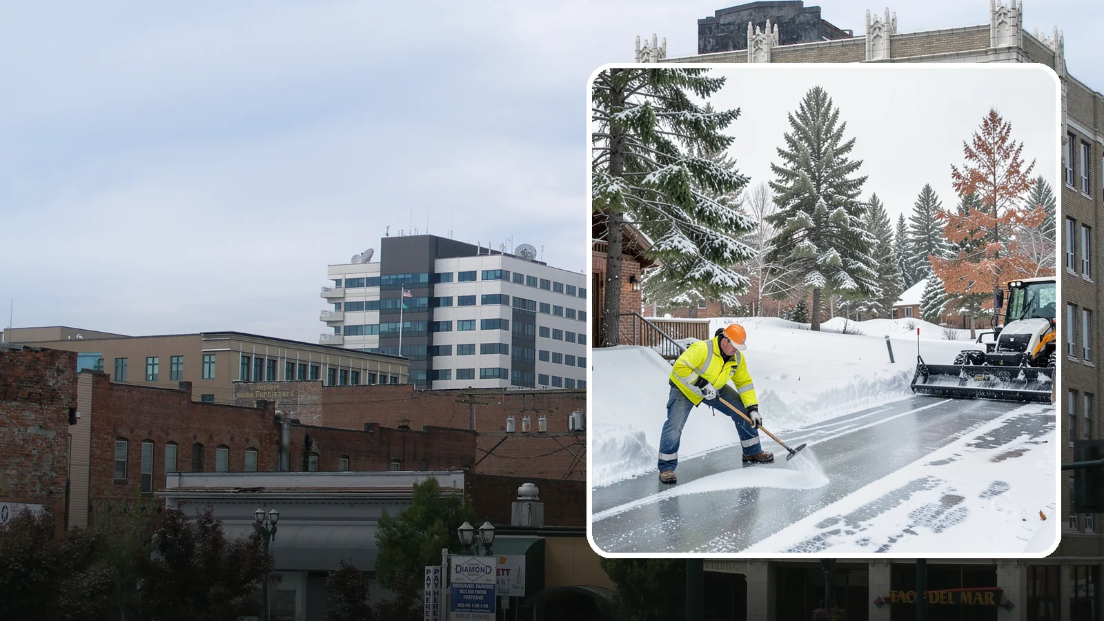 Slip Hazard Treatment in Everett, Snohomish County, WA - Slip hazard treatment restores safe traction on the icy entrances, ramps, and walkways where Western Washington falls most often...