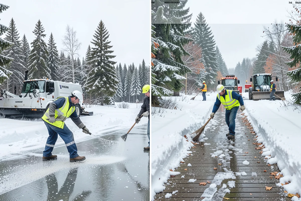 Slip Hazard Treatment in Gold Bar, Snohomish County, WA - Inspect entrances, ramps, and walkways for glaze and refreeze