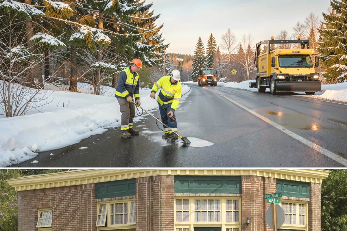 Slip Hazard Treatment in Hamilton, Skagit County, WA - Slip hazard treatment is in steady demand from November through February whenever Puget Sound daytime melt refreezes into...