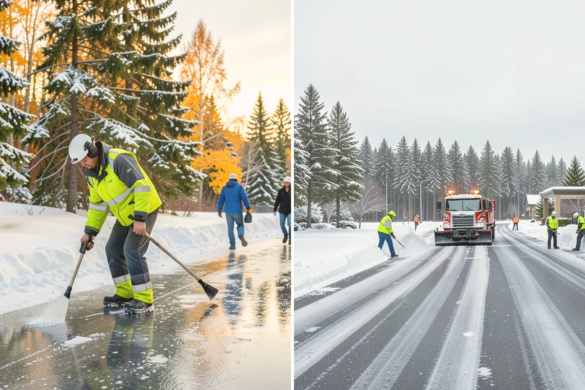 Slip Hazard Treatment in Kent, King County, WA - Inspect entrances, ramps, and walkways for glaze and refreeze