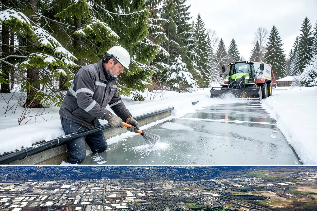 Slip Hazard Treatment in Kent, King County, WA - Slip hazard treatment is in steady demand from November through February whenever Puget Sound daytime melt refreezes into...