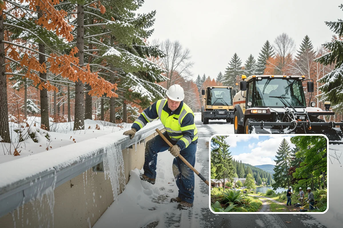 Slip Hazard Treatment in Lake Forest Park, King County, WA - Restores grip exactly where pedestrians slip and fall most
