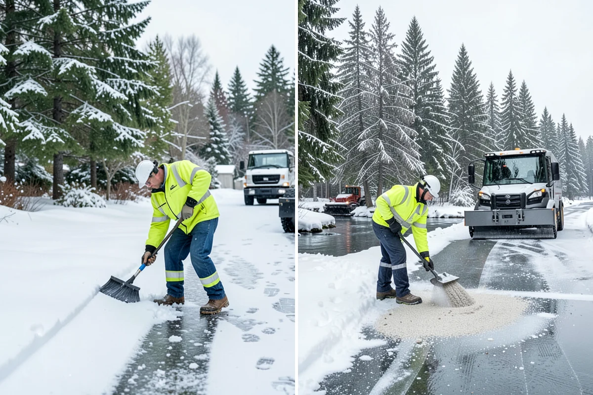 Slip Hazard Treatment in Lakewood, Pierce County, WA - Inspect entrances, ramps, and walkways for glaze and refreeze