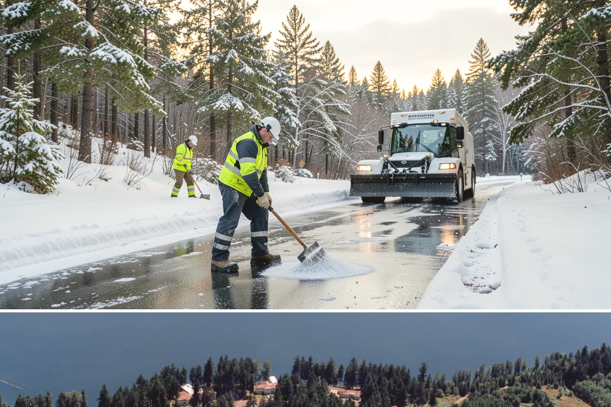 Slip Hazard Treatment in Lakewood, Pierce County, WA - Slip hazard treatment is in steady demand from November through February whenever Puget Sound daytime melt refreezes into...
