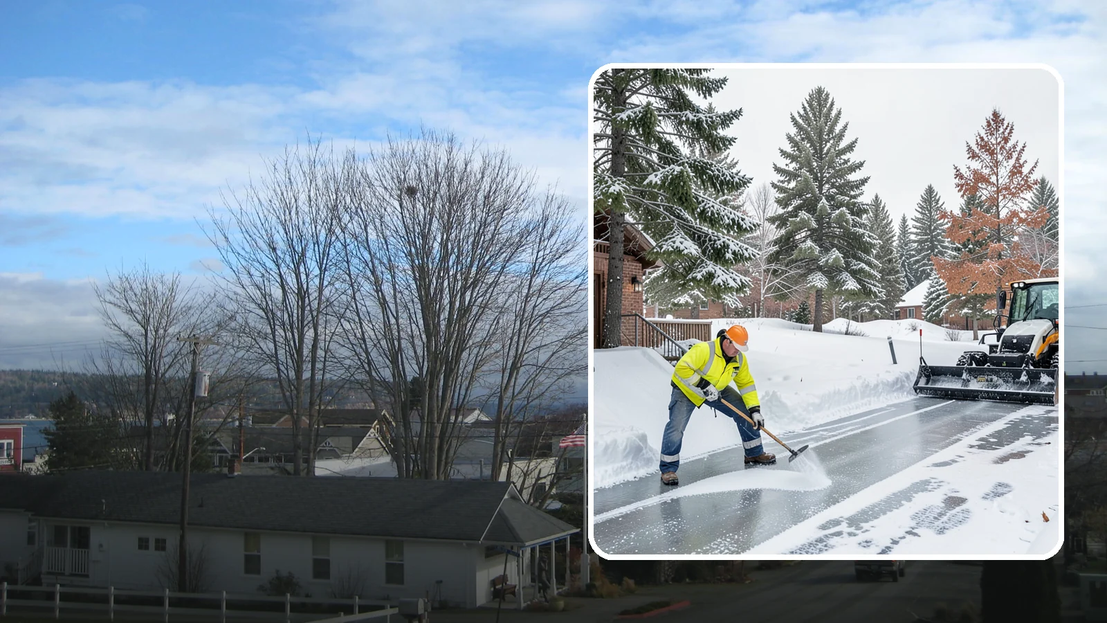 Slip Hazard Treatment in Langley, Island County, WA - Slip hazard treatment restores safe traction on the icy entrances, ramps, and walkways where Western Washington falls most often...