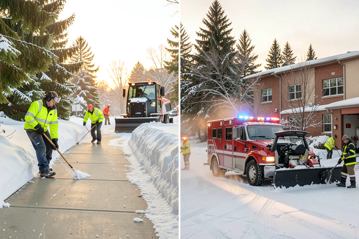 Slip Hazard Treatment in Maple Valley, King County, WA - Inspect entrances, ramps, and walkways for glaze and refreeze