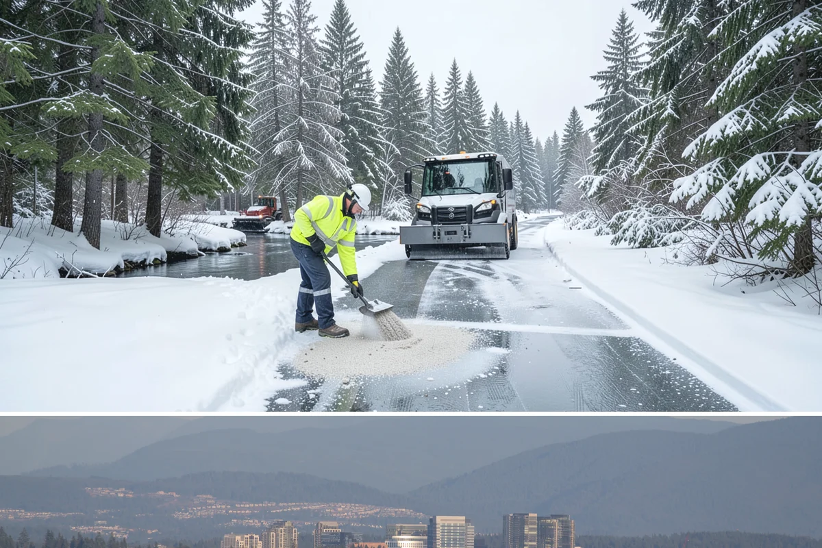 Slip Hazard Treatment in Medina, King County, WA - Slip hazard treatment is in steady demand from November through February whenever Puget Sound daytime melt refreezes into...