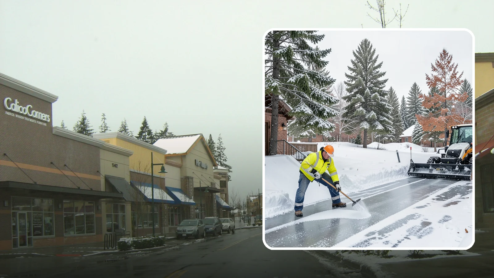 Slip Hazard Treatment in Mill Creek, Snohomish County, WA - Slip hazard treatment restores safe traction on the icy entrances, ramps, and walkways where Western Washington falls most often...
