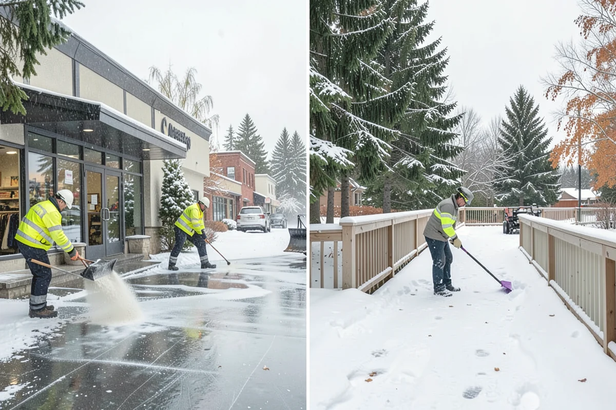 Slip Hazard Treatment in Mill Creek, Snohomish County, WA - Inspect entrances, ramps, and walkways for glaze and refreeze