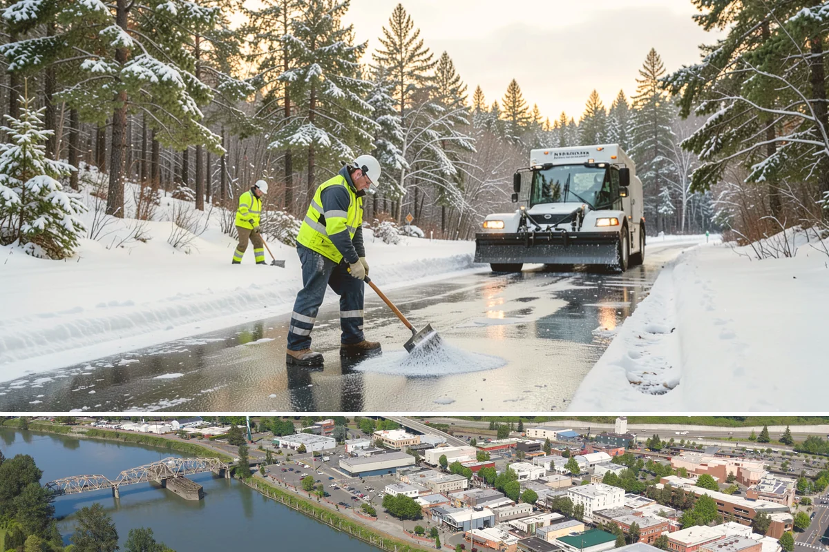 Slip Hazard Treatment in Mount Vernon, Skagit County, WA - Slip hazard treatment is in steady demand from November through February whenever Puget Sound daytime melt refreezes into...