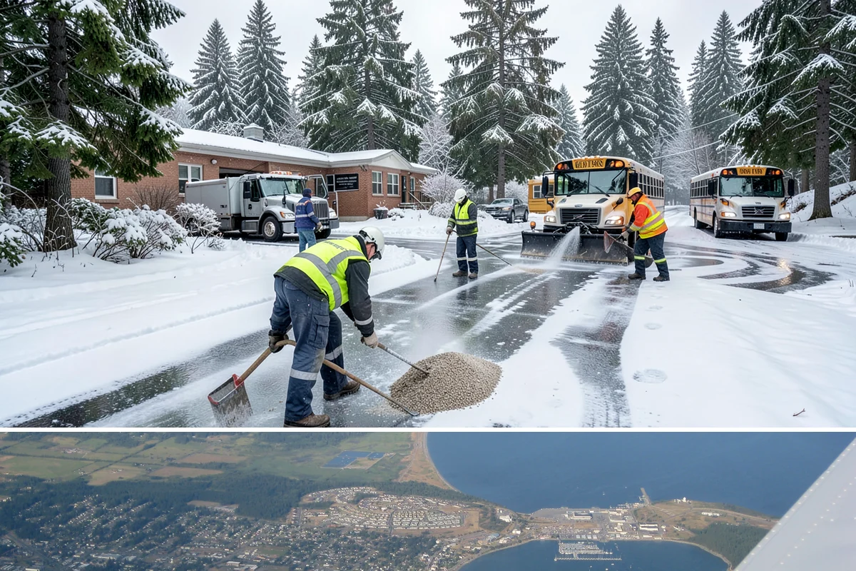 Slip Hazard Treatment in Oak Harbor, Island County, WA - Slip hazard treatment is in steady demand from November through February whenever Puget Sound daytime melt refreezes into...