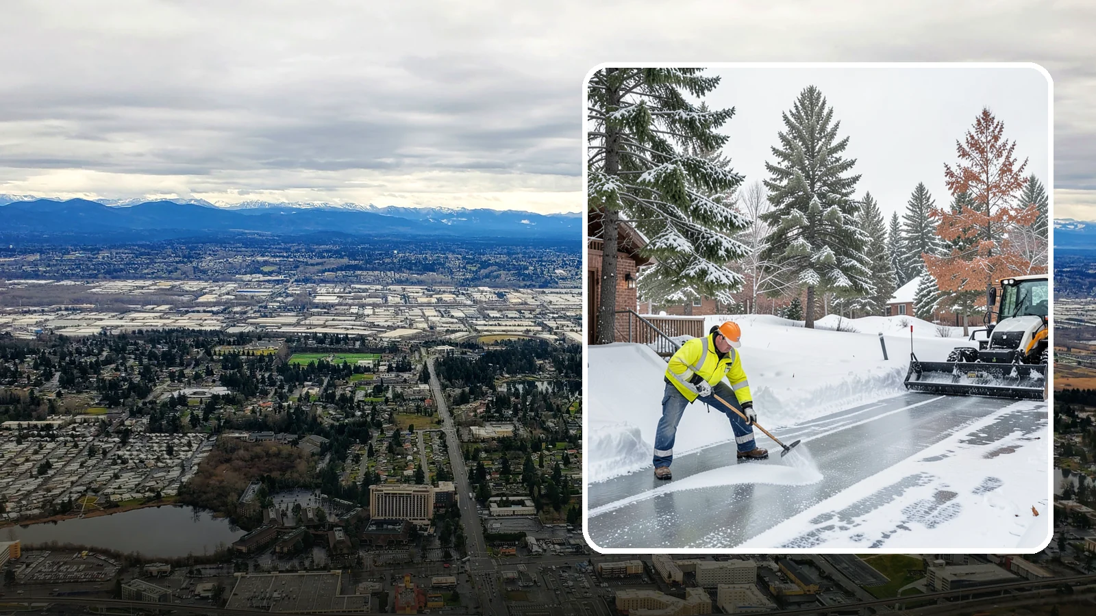 Slip Hazard Treatment in SeaTac, King County, WA - Slip hazard treatment restores safe traction on the icy entrances, ramps, and walkways where Western Washington falls most often...